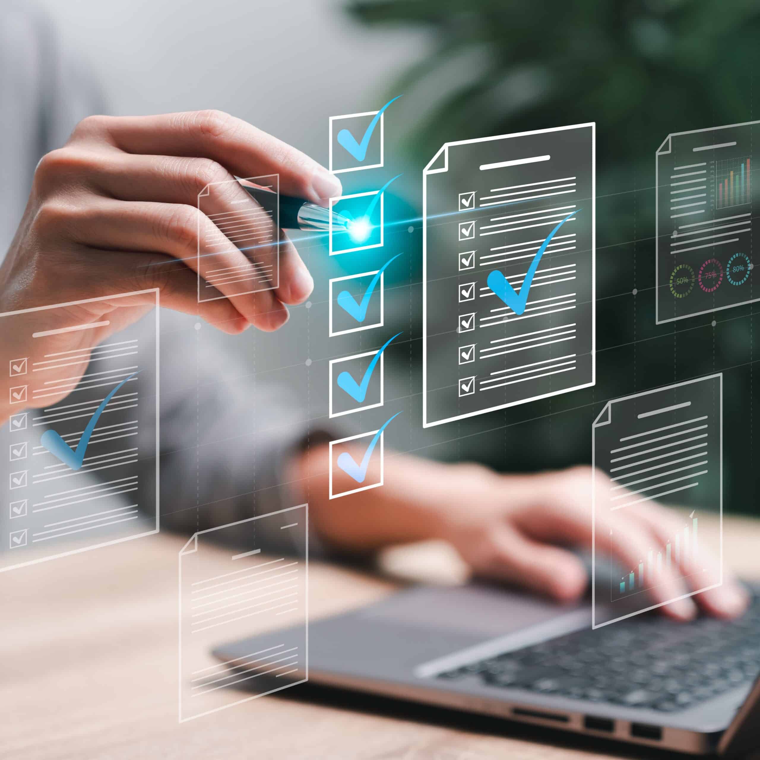 AI-powered intelligent document processing and automation illustration